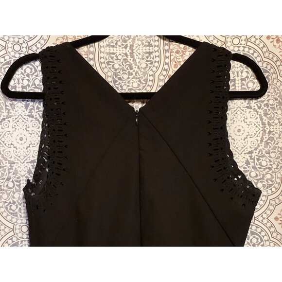 Zac Posen Black Sleeveless Dress With Cutout Lace Detail Size 6 - Picture 5 of 13